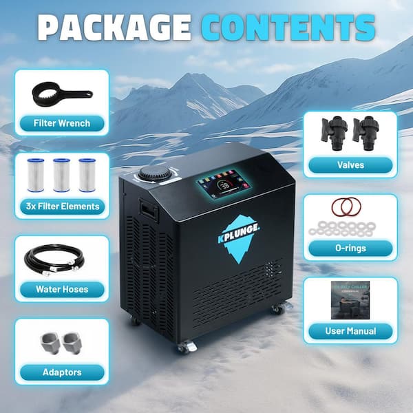 Gale Cold Plunge Chiller and Heater 1 HP 1-Person 0 Jet in Black