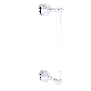Pacific Grove 12 in. Single Side Shower Door Pull with Twisted Accents in Polished Chrome