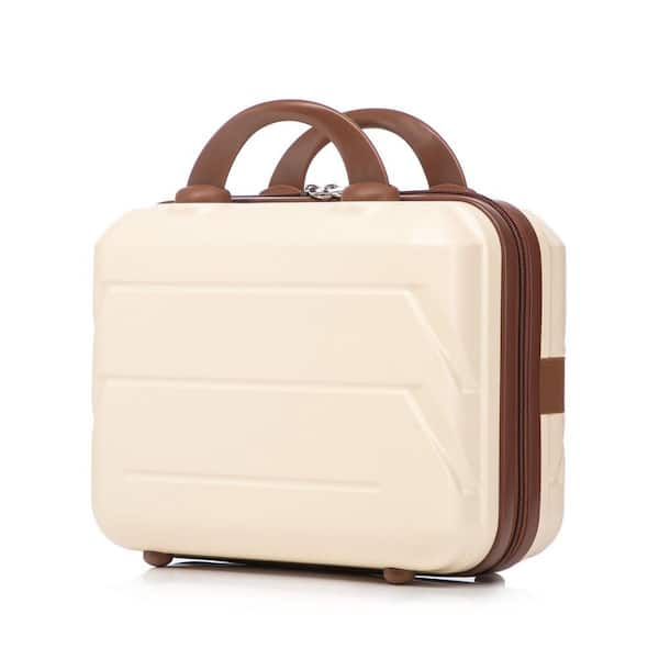 LIVACA 2-Piece Beige ABS Plastic Hardside Spinner Luggage Set with