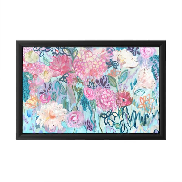 Trademark Fine Art "Enough Is Enough" by Carrie Schmitt Framed with LED Light Floral Wall Art 16 in. x 24 in.