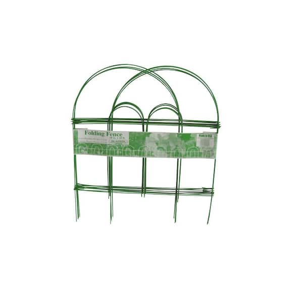 Glamos Wire Products 18 in. x 10 ft. Light Green Folding Wire Garden Fence