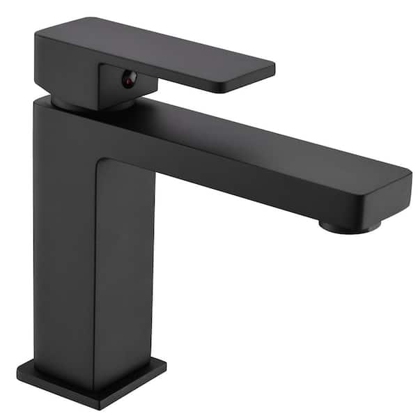 Unbranded Single Handle Single-Hole Bathroom Faucet in Matte Black