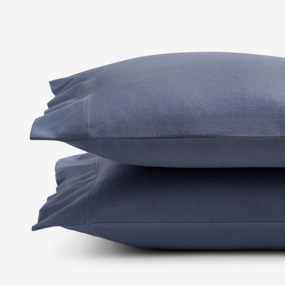 Legends Luxury Slate Blue Velvet Flannel King Pillowcase (Set of 2) -  The Company Store, QY39-K-SLT-BLU