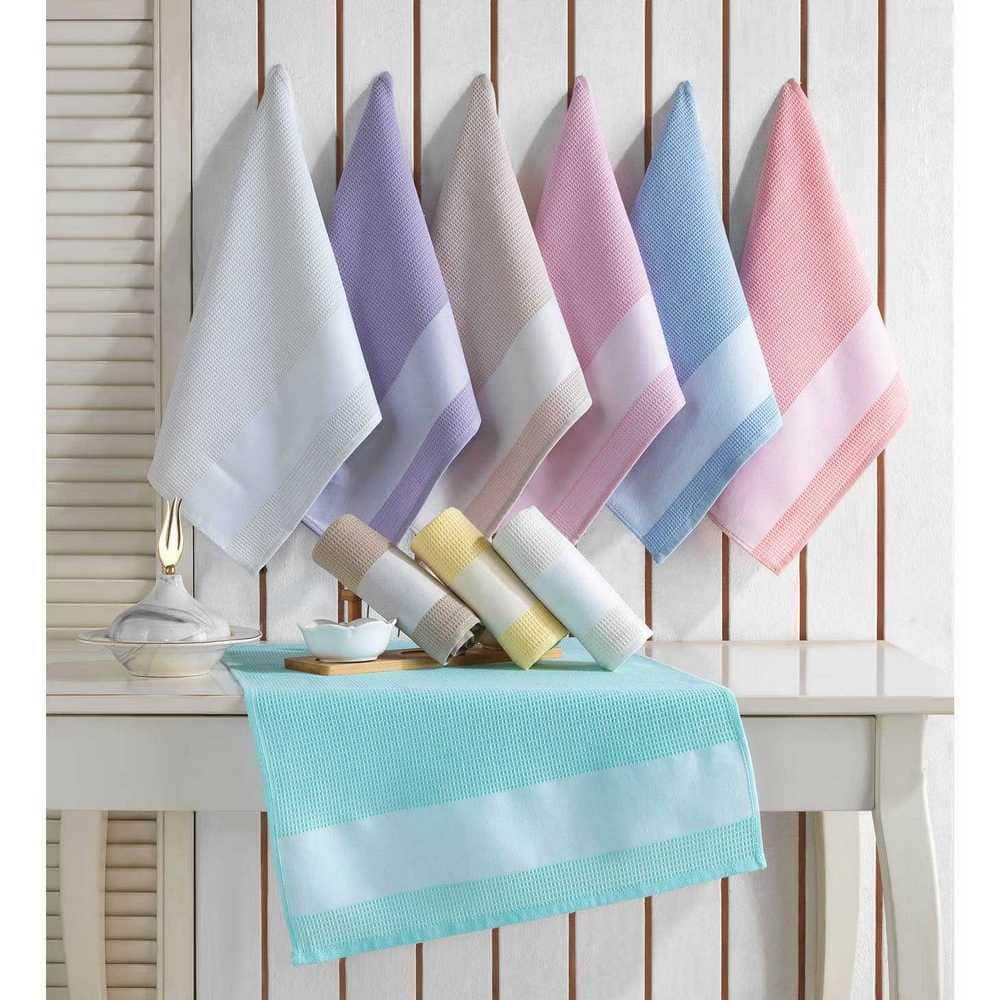 Kafthan Multicolor Cotton Kitchen Towel Set with Jacquard Design