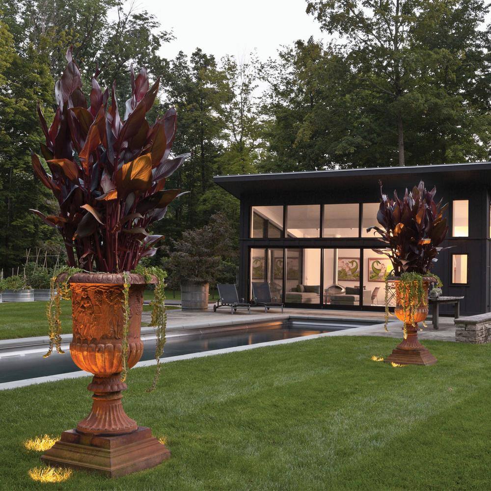 Elegant Bronze Finish 1-Light Outdoor Well Lamp