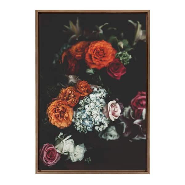 Kate and Laurel Sylvie Abundance by Alicia Abla Framed Canvas Flower Art Print 23 in. x 33 in.