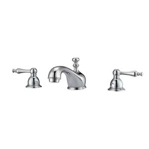 Marsala 8 in. Widespread 2-Handle Metal Lever Bathroom Faucet in Polished Chrome