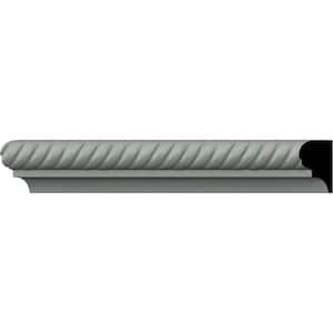 SAMPLE - 7/8 in. x 12 in. x 1-3/8 in. Urethane Alexandria Chair Rail Moulding