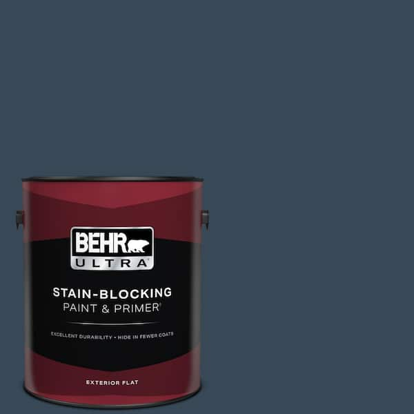 BEHR ULTRA 1 gal. #570F-7 Midnight Dream Flat Exterior Paint & Primer