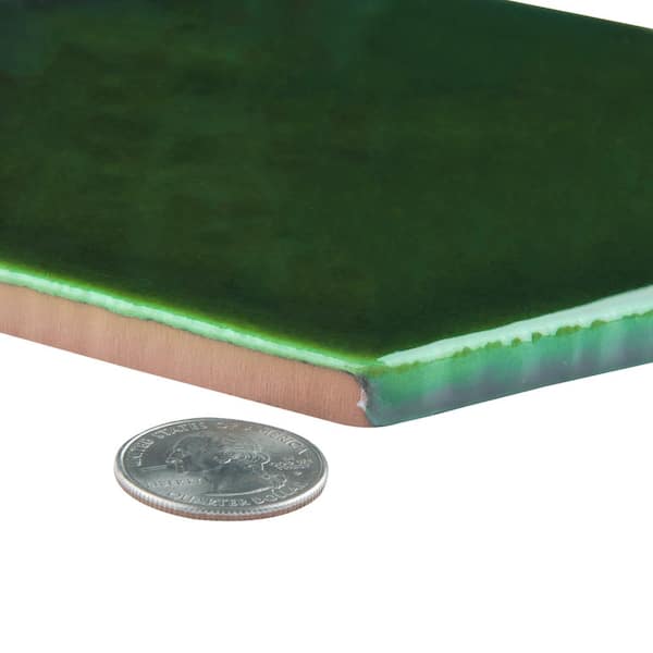 Merola Tile Viva Hex Antic Verde 5-7/8 in. x 6-3/4 in. Ceramic