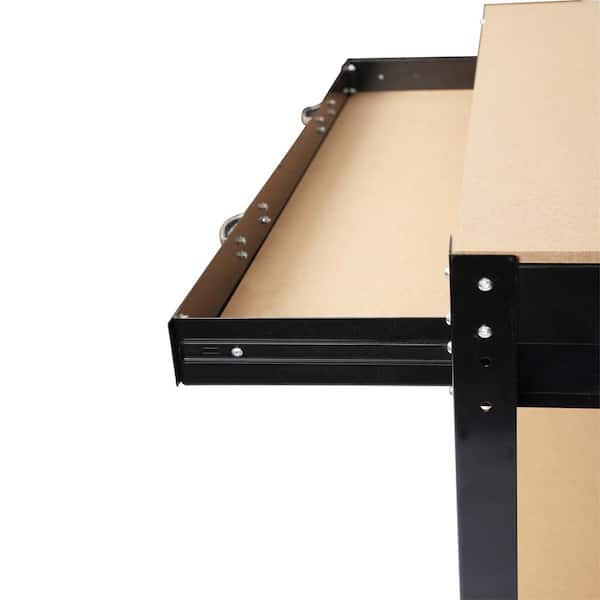 48 in. W x 24 in. D Steel Workbench with Drawer and Pegboard