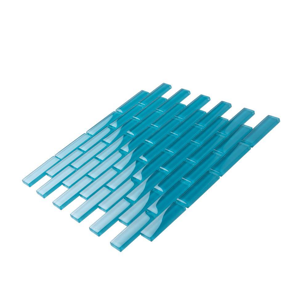 Sapphire Blue Glossy Glass Mosaic Tile 11.9" x 11.9"