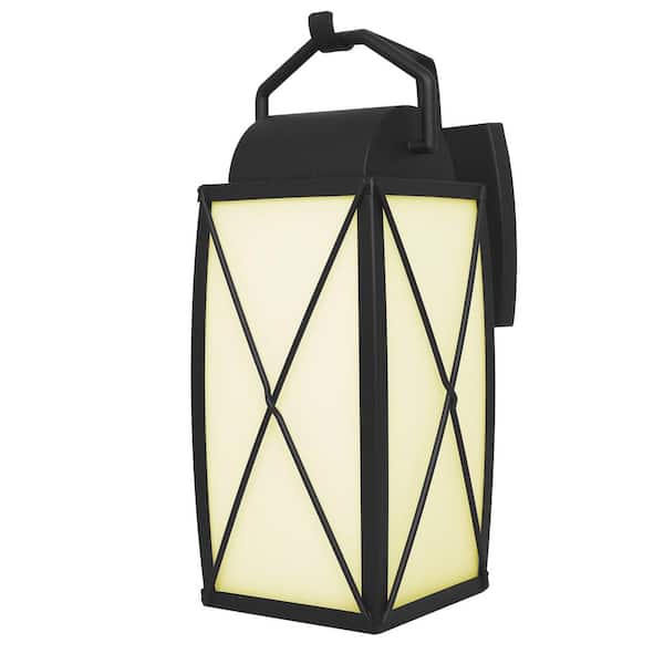 16.5 in. Black Smart Integrated LED Outdoor Line Voltage Wall Sconce