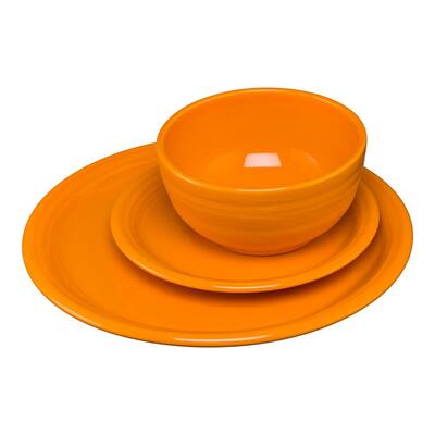 orange dinner set