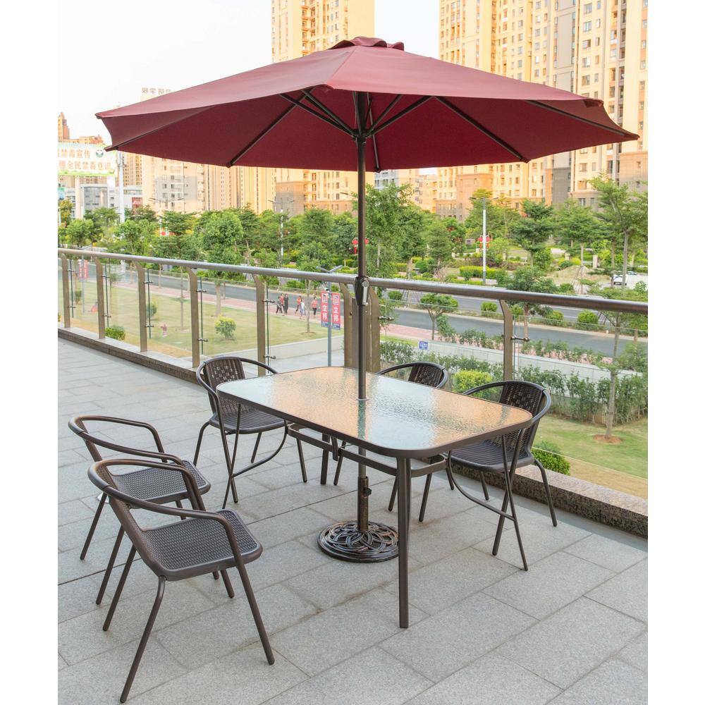 20 lb. Bronze Cast Iron Round Patio Umbrella Base Holder