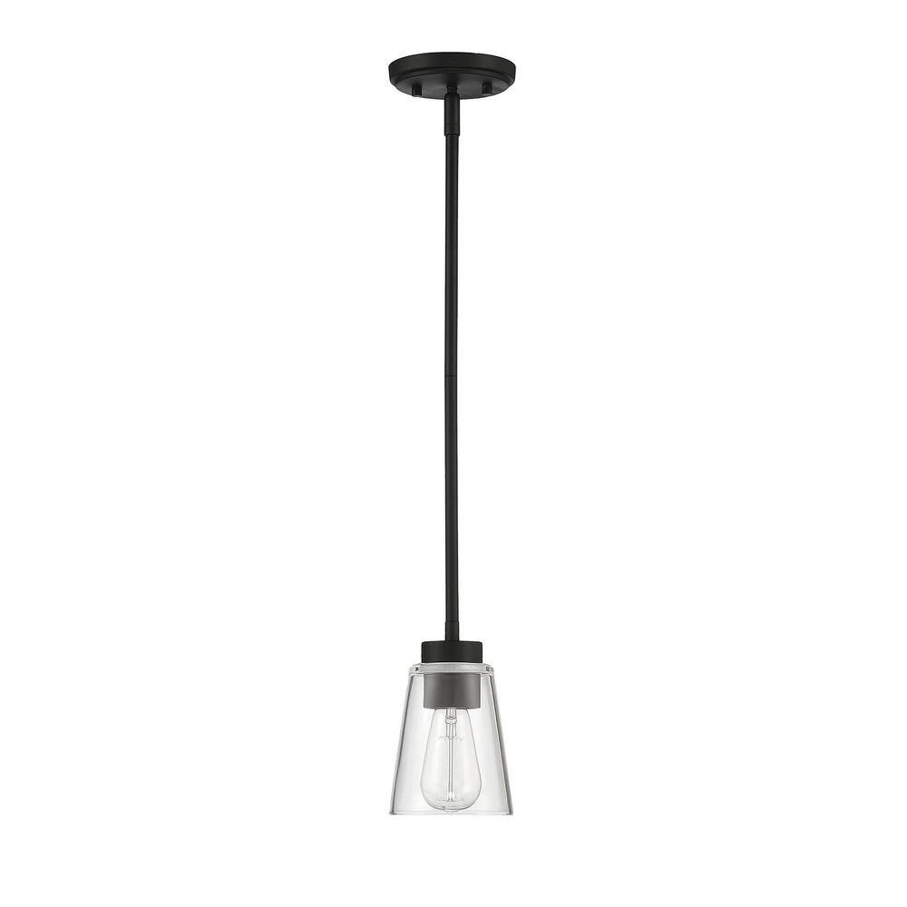 Calhoun Matte Black Glass Mini Pendant Light