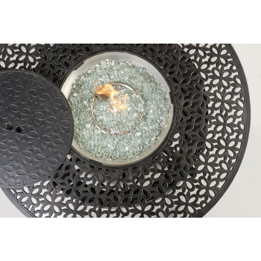 48" Bronze Cast Aluminum Round Gas Fire Pit Table