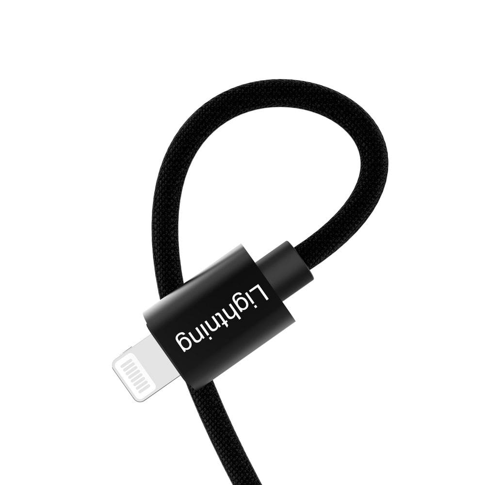10 ft. Braided Cable Lighting to Standard USB Charging Cable for iPhone and iPads - Thumbnail 3