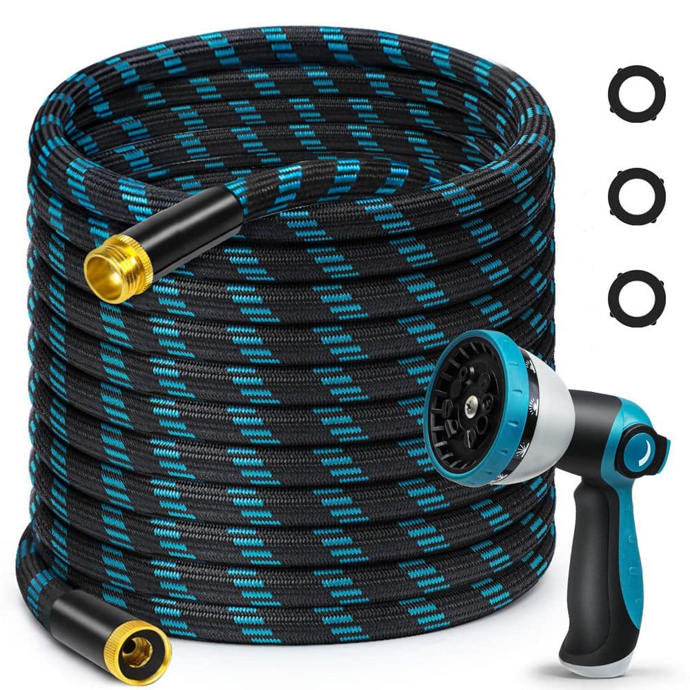 Heavy-Duty Non-Expandable 75 ft Flexible Garden Hose with 10-Pattern Spray Nozzle, Kink-Free Lightweight Hose price history on PriceWatchPro