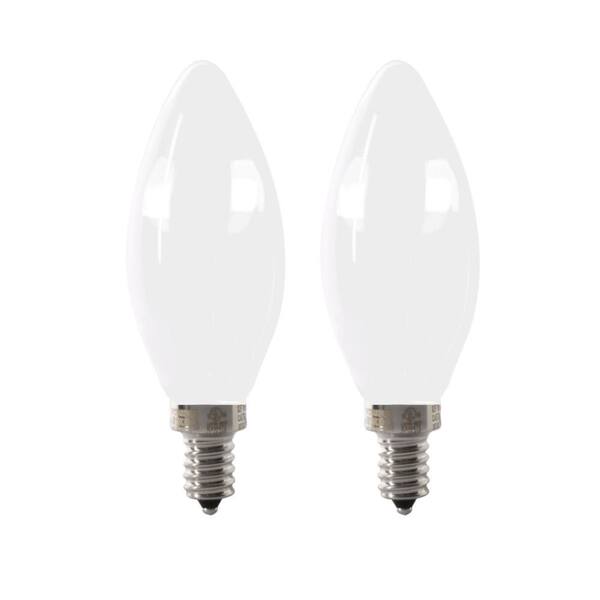 Lot Of 6 Packs – Feit Electric 40w Chandelier Bulbs, 120V, Flame Tip, Frosted (4 Bulbs Per Pack)