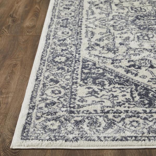 Carleigh Armili Blue 9 ft. 10 in. x 12 ft. 10 in. Oriental Polypropylene Indoor Area Rug
