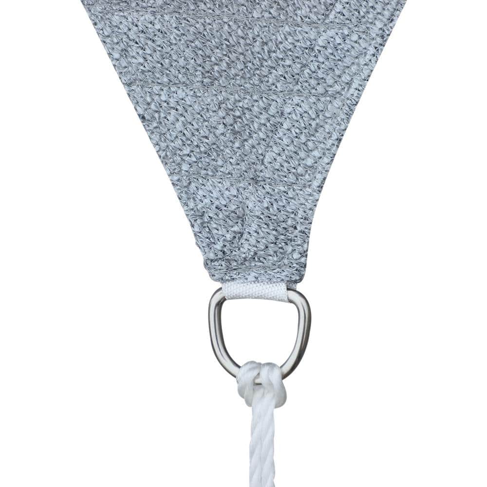 Grey 20' x 13' High-Density Polyethylene Outdoor Sun Shade Sail