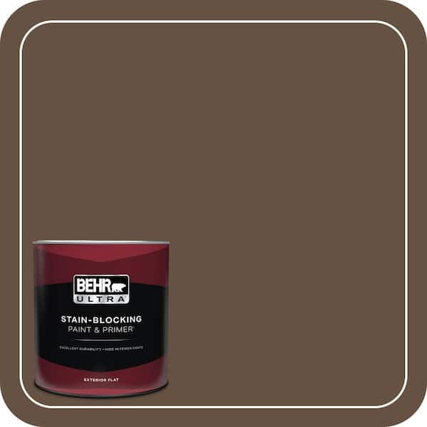 BEHR ULTRA 1 qt. #ECC-20-3 Hickory Grove Flat Exterior Paint & Primer
