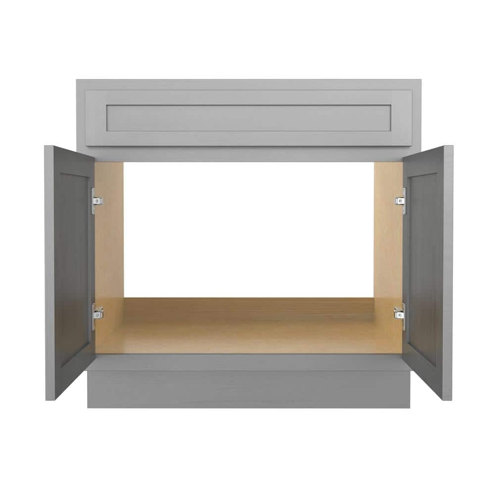Silver 39 Inch Shaker Style Bathroom Vanity Cabinet