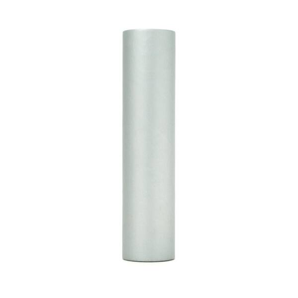 kaarskoker Solid 6 in. x 7/8 in. Silver Paper Candle Covers, Set of 2 - DISCONTINUED