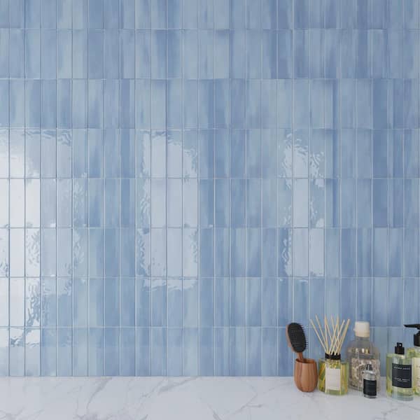 Giorbello Spanish Allure Porcelain 12 in. x 24 in. x 9mm Wall Tile Case - Sky (5 PCS, 10.76 Sq. Ft.)