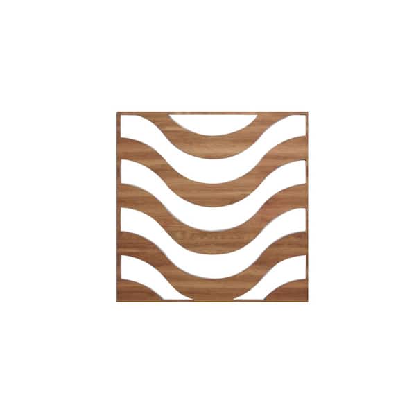 Ekena Millwork 7-3/8 in. x 7-3/8 in. x 1/4 in. Walnut Extra Small Parker Decorative Fretwork Wood Wall Panels (10-Pack)