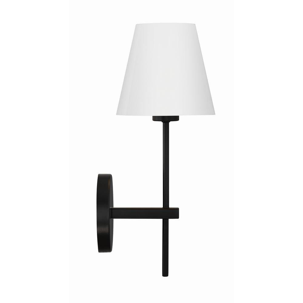 Xavier Matte Black Steel Cylinder Dimmable Wall Sconce