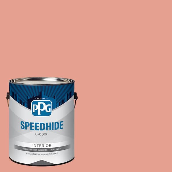 1 gal. PPG1191-4 Coral Blush Satin Interior Paint