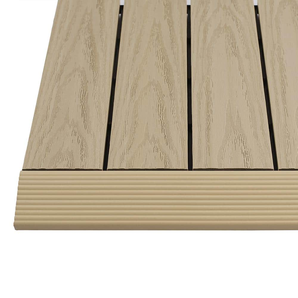 NewTechWood 1/6 ft. x 1 ft. Quick Deck Composite Deck Tile Straight ...