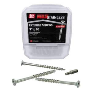 #10 x 3 in. 305 stainless Steel Star Drive Coarse Thread Deck Screws 5 lb. Box