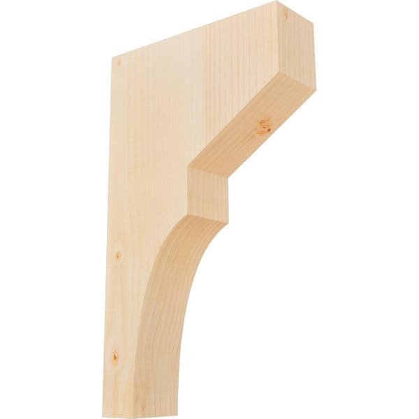 Ekena Millwork 3-1/2 in. x 12 in. x 20 in. Douglas Fir Monterey Smooth Corbel
