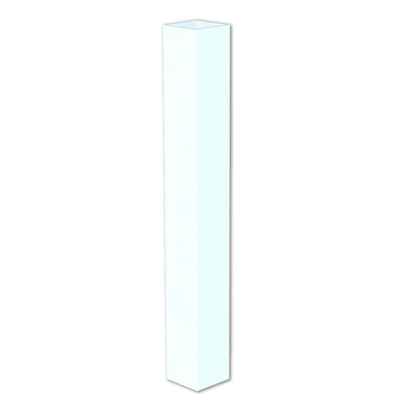 Extruded 5 sq. in. x 48 in. Newel Post Sleeve 3/8 in. Wall with Adjustable Shims for Intex Millwork RS 70 Rail Systems