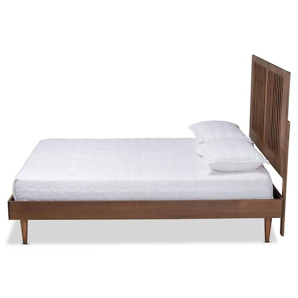 Baxton Studio Kioshi Ash Walnut King Platform Bed 18011153 9816HD