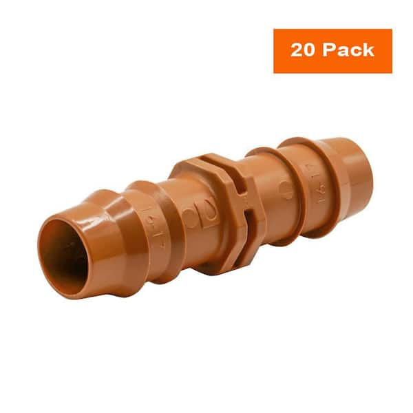 1/2 in. Barbed Connector, 600 in. ID, 17 mm, BRN (20-Pack)