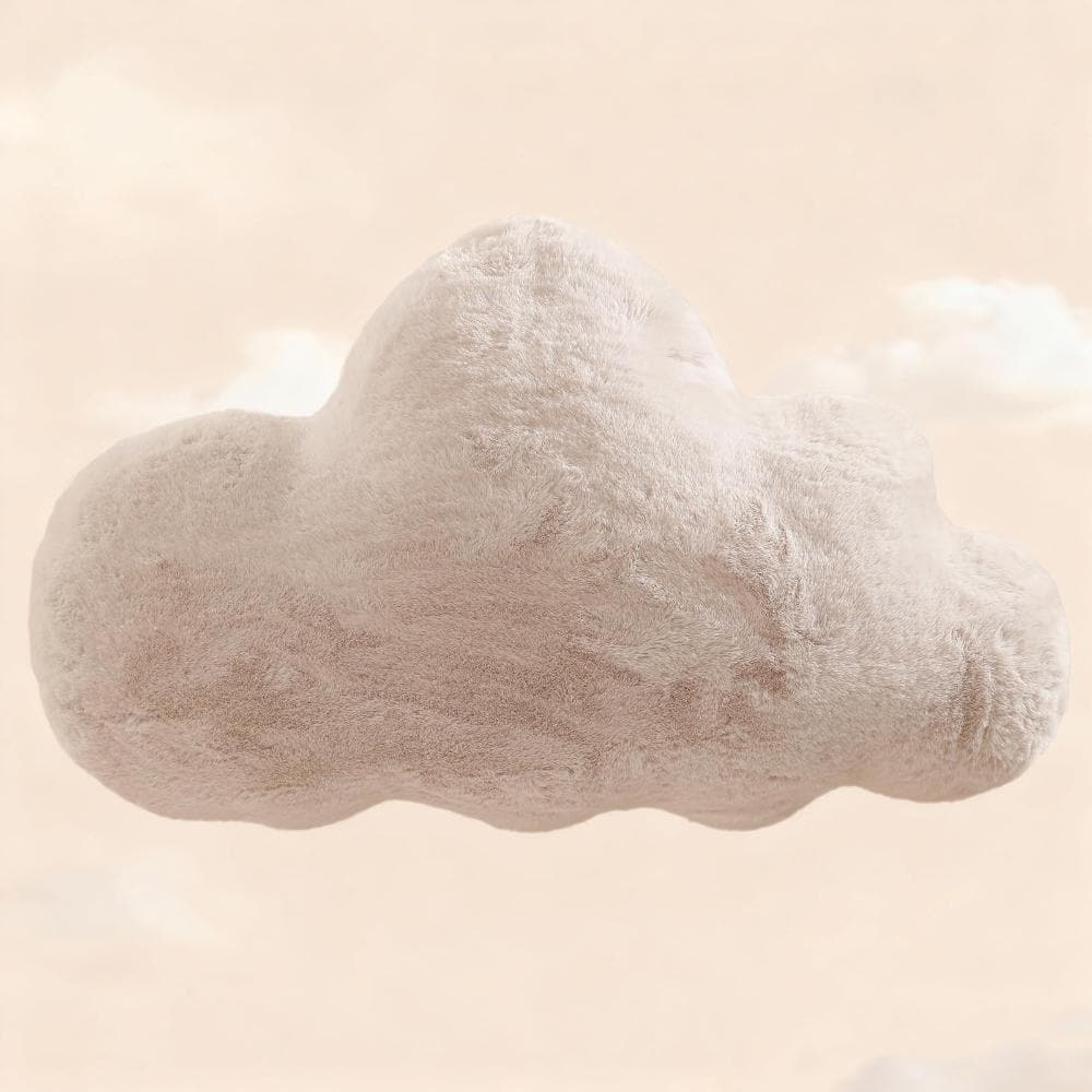 16 in. Cloud Throw Pillow Soft Faux Fur Beige 1-Piece price history on PriceWatchPro