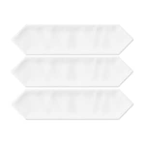 Ceramic Picket Hexagon Subway 3 in. x 12 in. x 10mm Wall Tile Case - White (20 Tile PCS/5 sq. ft.)