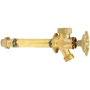 1/2 in. Push-Fit x 6 in. Brass Anti-Siphon Frost Free Sillcock Valve