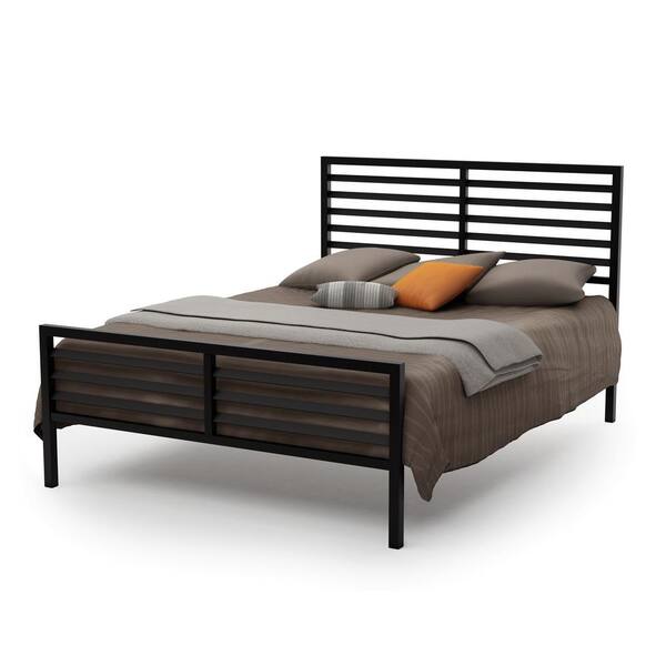 Amisco Theodore Brown Metal Queen Size Bed