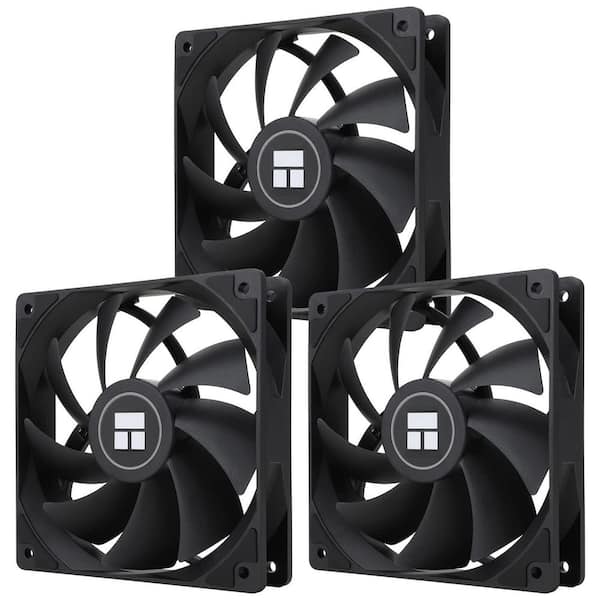 120mm PWM Silent Cooling Fan with S-FDB Bearing for CPU and Case, 1550RPM, Vibration Reduction, 3 Pack