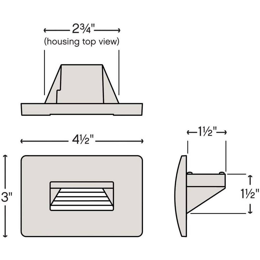 Bronze 4.5" Integrated LED Step Light