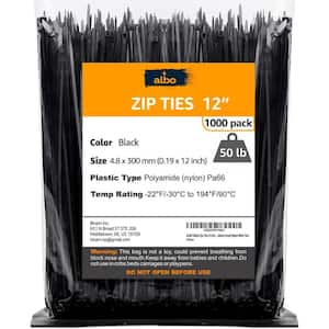 Ty-Rap 黒 (タイラップ耐候タイプ50本入) TY-5277MX-50 TyRap 13 in. 120 lb. High Performance Ty-Rap Cable Tie