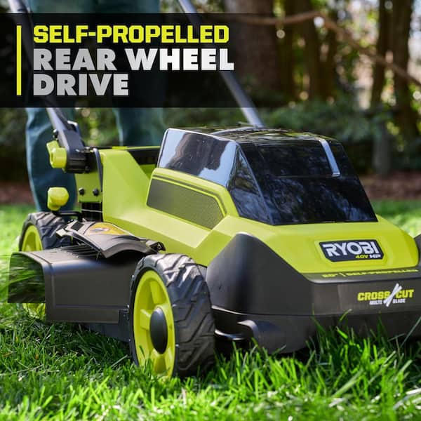 RYOBI - 40V HP Brushless 20" Cordless Electric Battery Multi-Blade Walk Behind Self-Propelled Lawn Mower-8.0Ah Battery & Charger