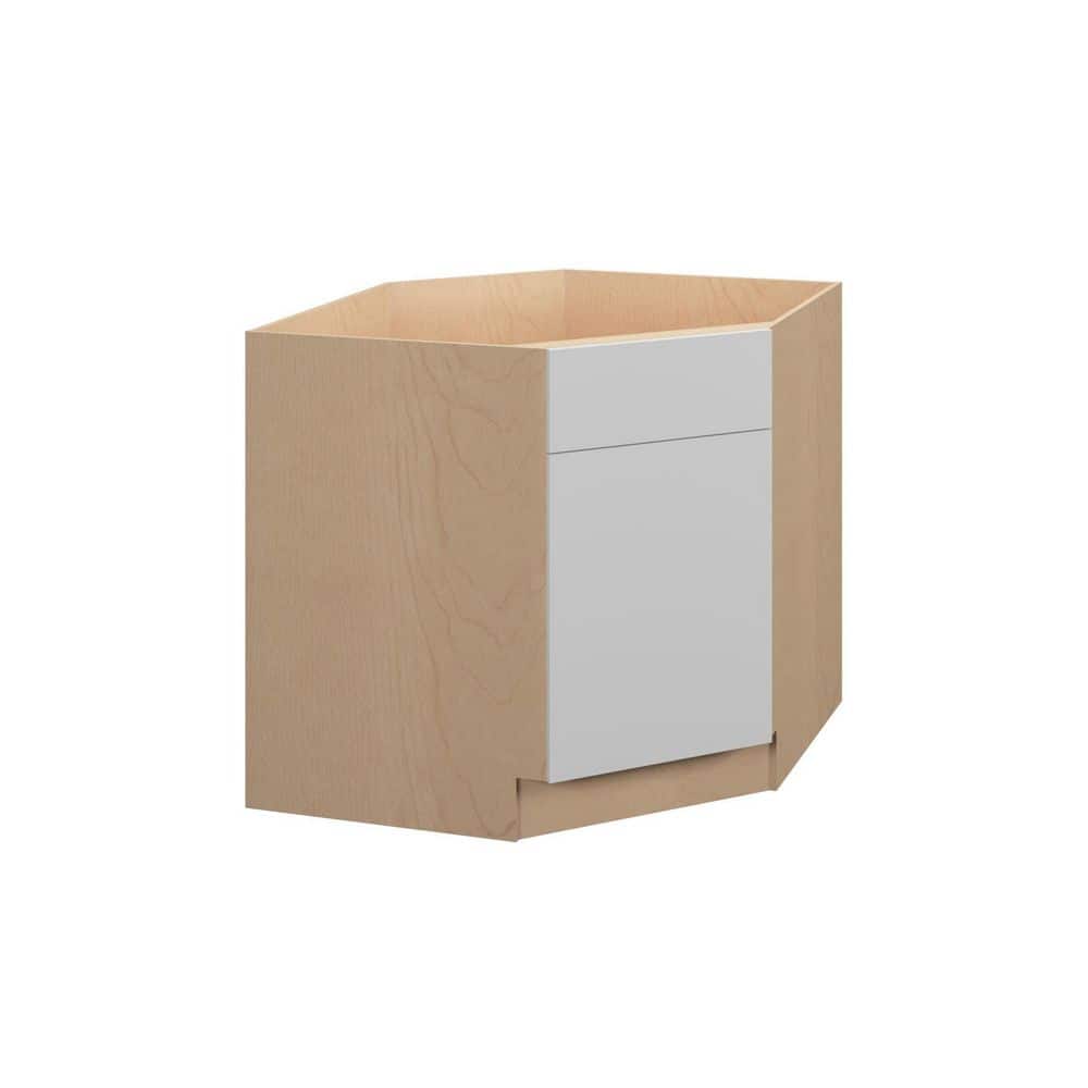 Ithaca Slab 36 in. W x 34.5 in. H x 24 in. D in Super White Plywood Un-Assembled Sink Corner Diagonal Base Cabinet price history on PriceWatchPro