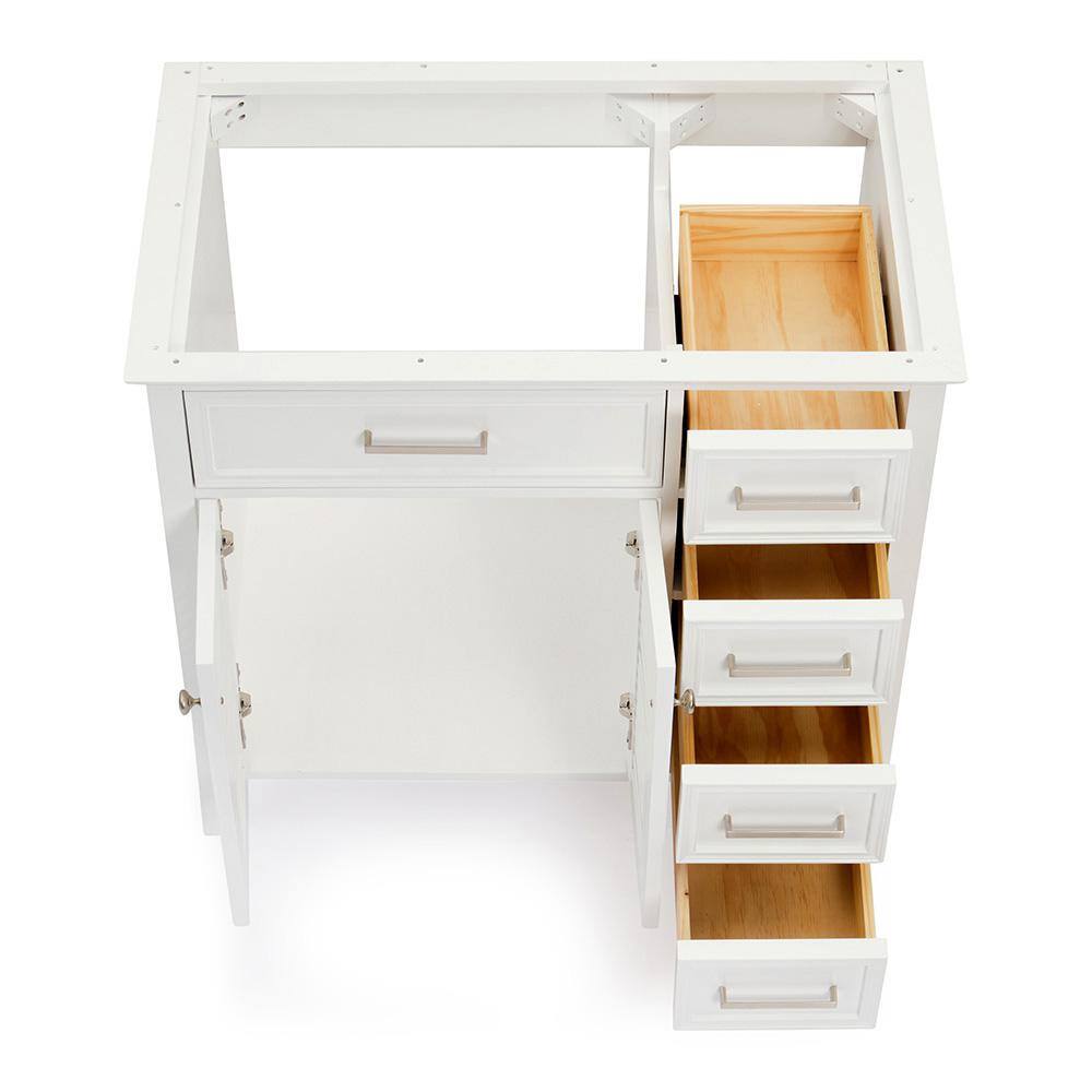 Kensington 36" White Freestanding Single Vanity Cabinet