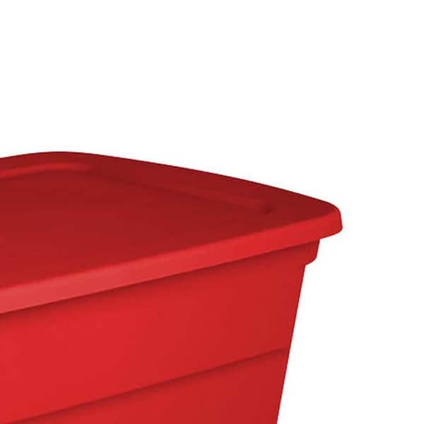  Barydat 6 Pcs Christmas Storage Bins with Lids 30 Qt Stackable Plastic  Christmas Storage Totes Containers Latching Lid Christmas Storage Bins  Organization Bins for Holiday Decor Daily Use (Red)